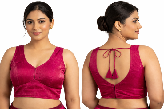 Plain Fandy Plus Size Readymade Blouse for all Occasions