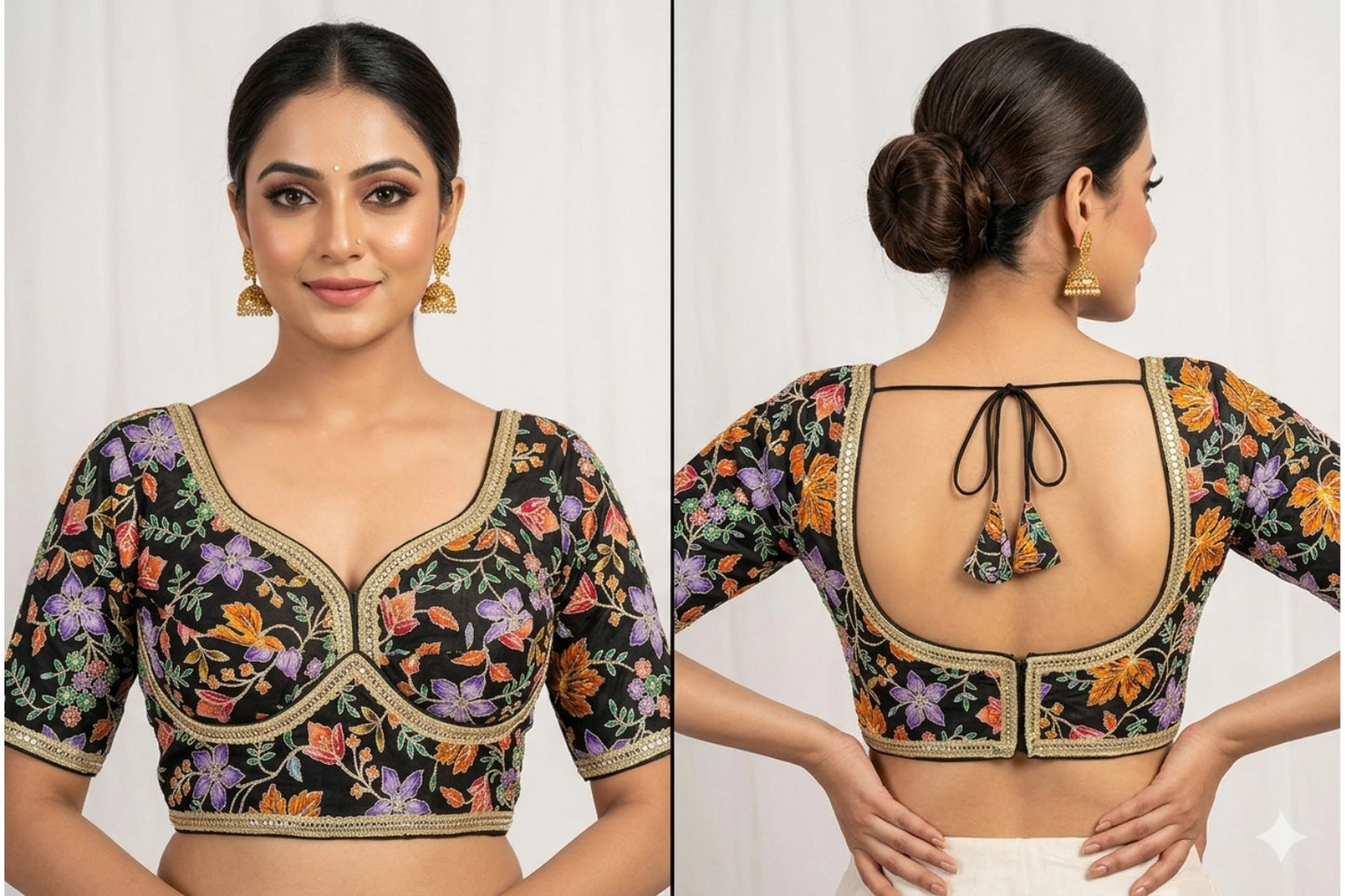 Premium Designer Multicolor Threadwork Party Wear Blouse