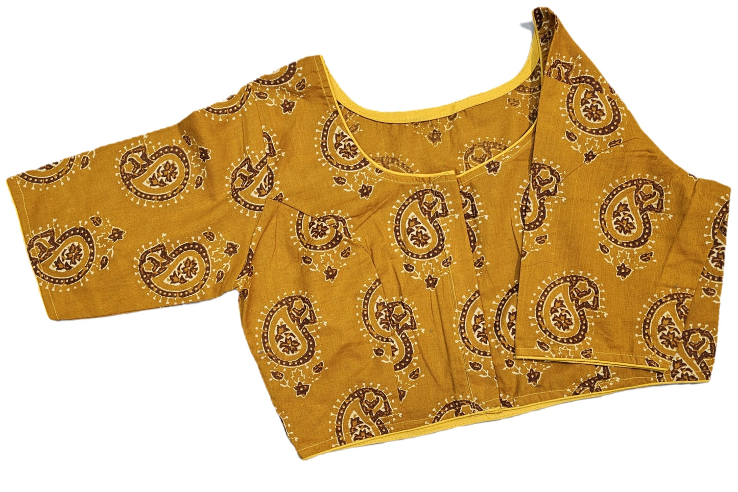 Big Size Pure Cotton Readymade Blouse with Ajrakh prints-Non Padded