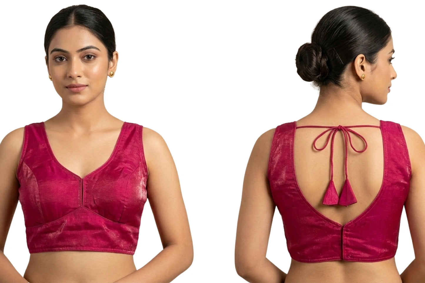Plain Fandy Fabric Readymade Blouse for all Occasions