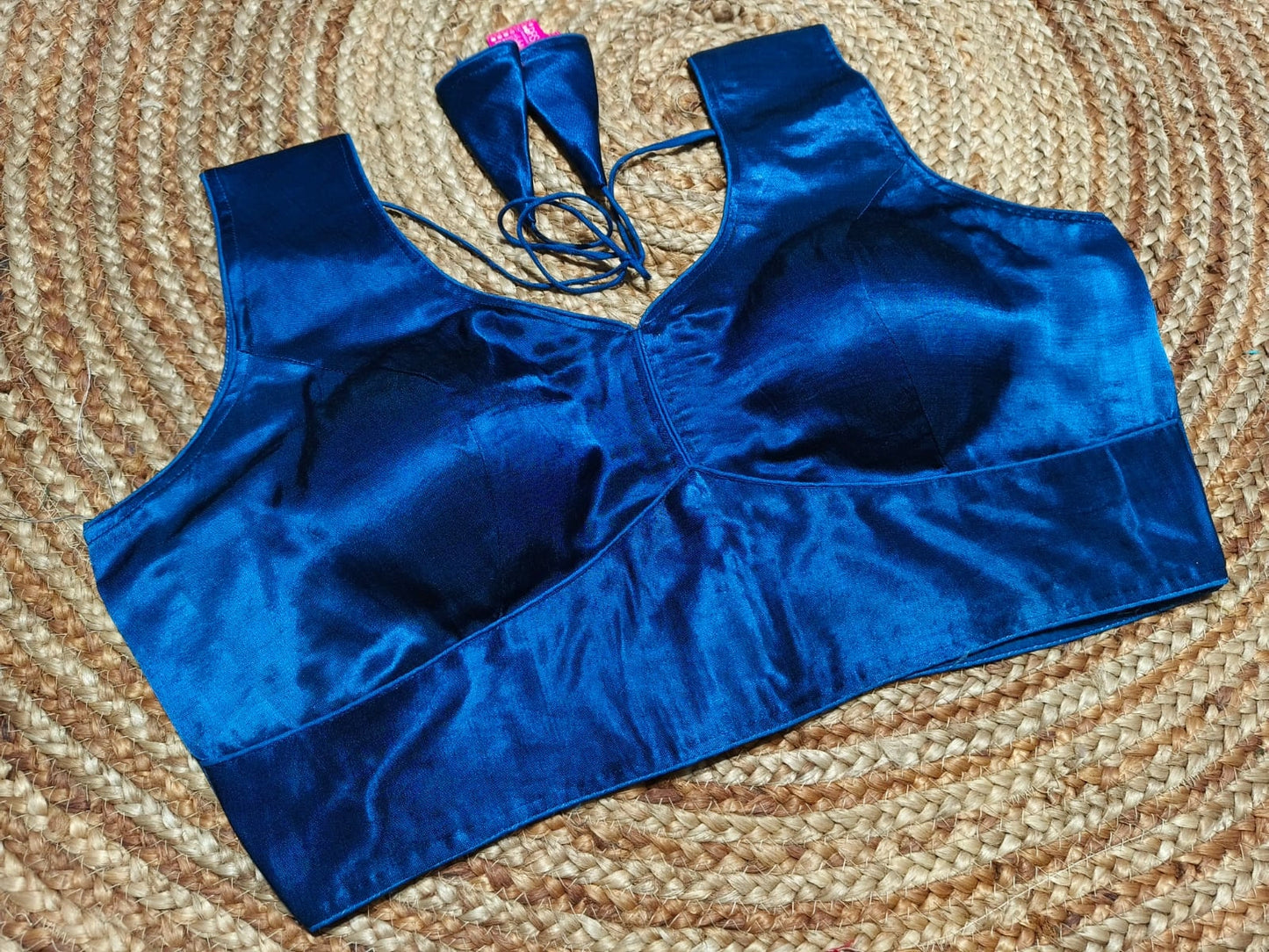 Plus Size Plain Gajji Silk Readymade Blouse