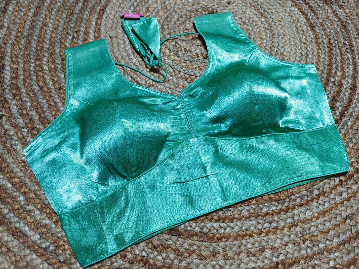 Plus Size Plain Gajji Silk Readymade Blouse