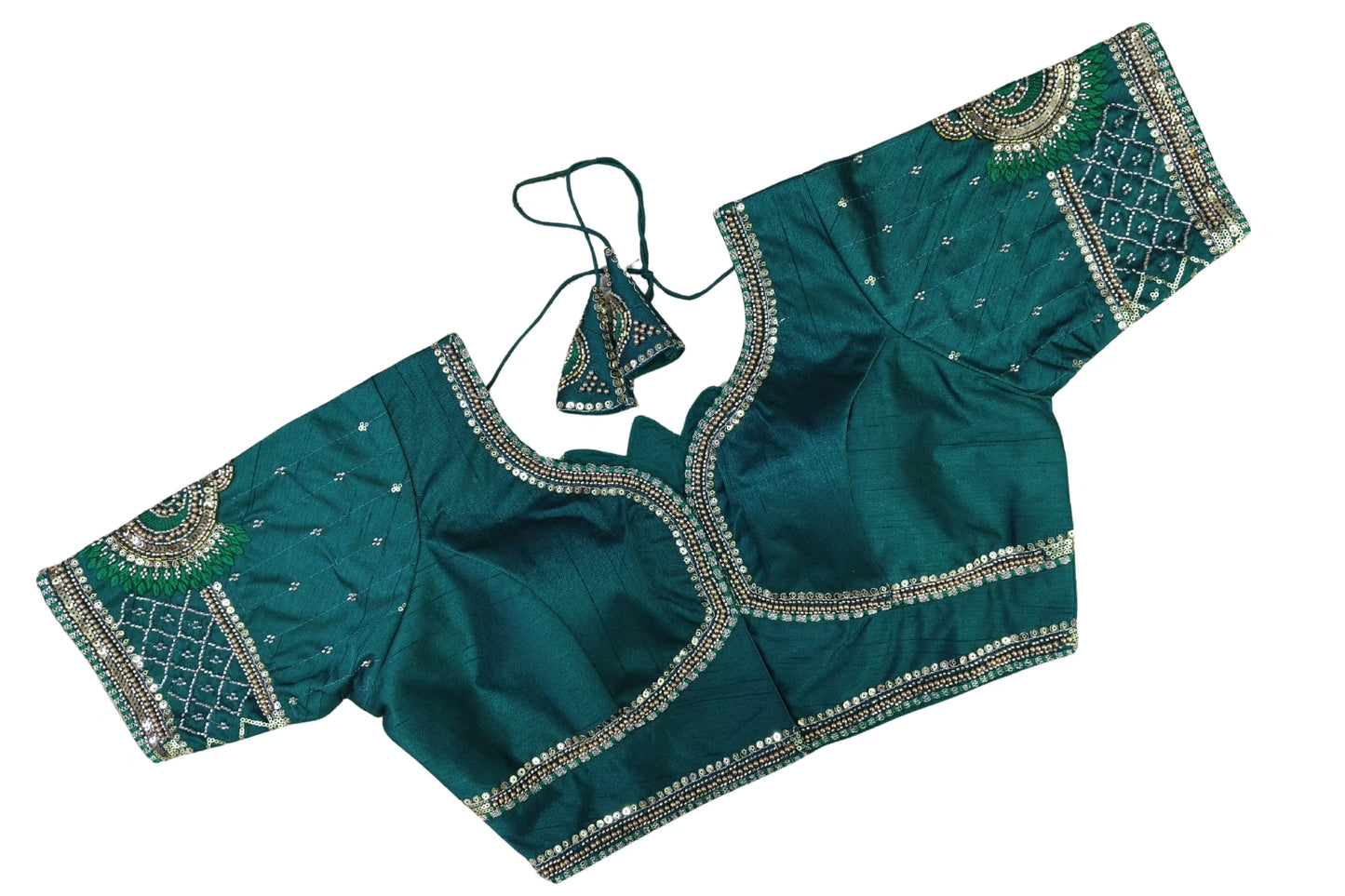 Elegant Lotus (Kamal) Design Back Aari Work Blouse