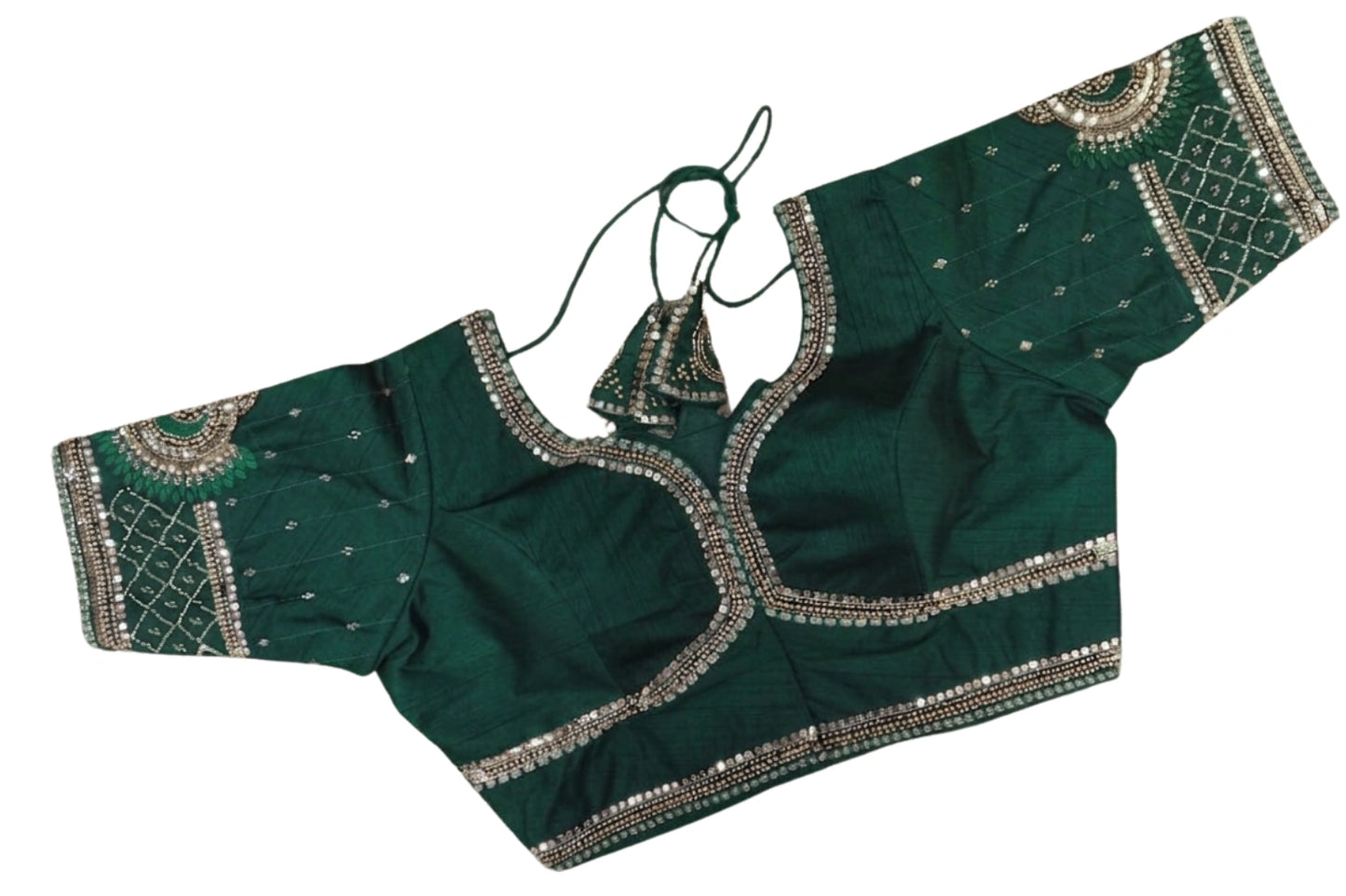 Elegant Lotus (Kamal) Design Back Aari Work Blouse