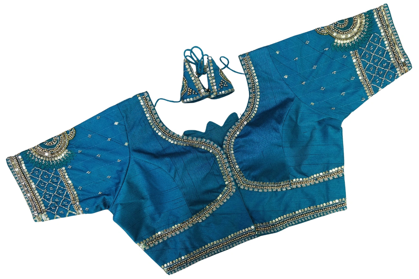 Elegant Lotus (Kamal) Design Back Aari Work Blouse