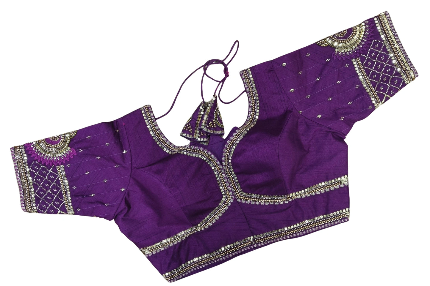 Elegant Lotus (Kamal) Design Back Aari Work Blouse