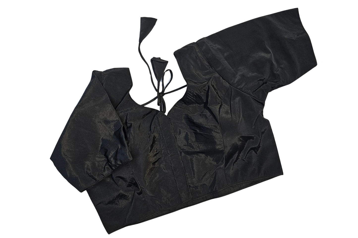 Plain Naajni Silk Readymade Blouse with Sleeves