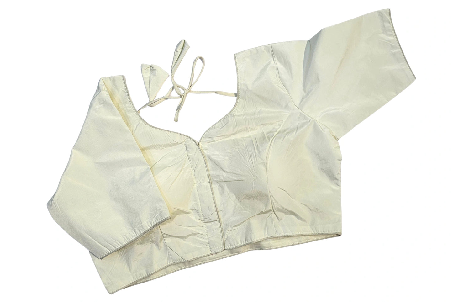 Plain Naajni Silk Readymade Blouse with Sleeves