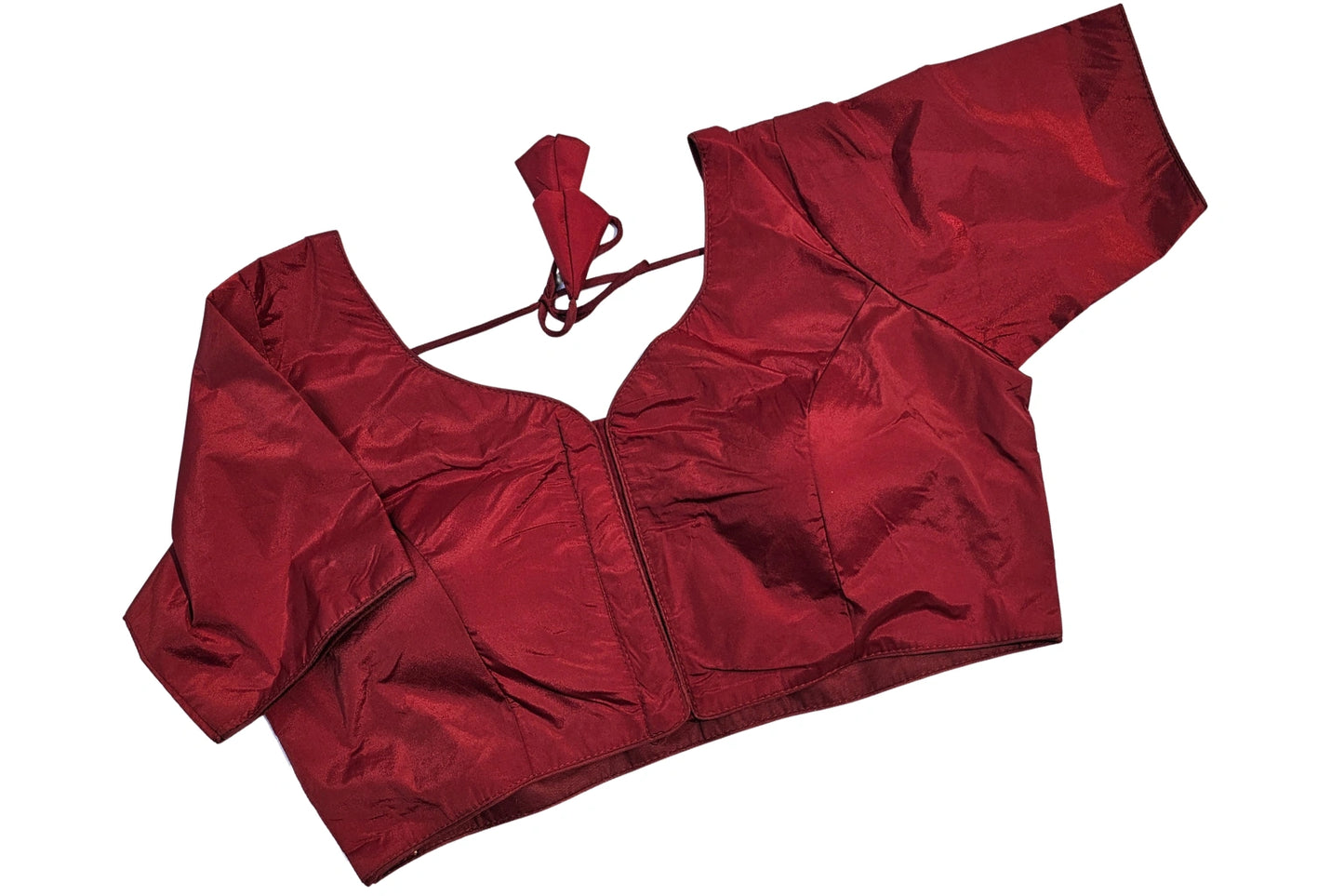 Plain Naajni Silk Readymade Blouse with Sleeves