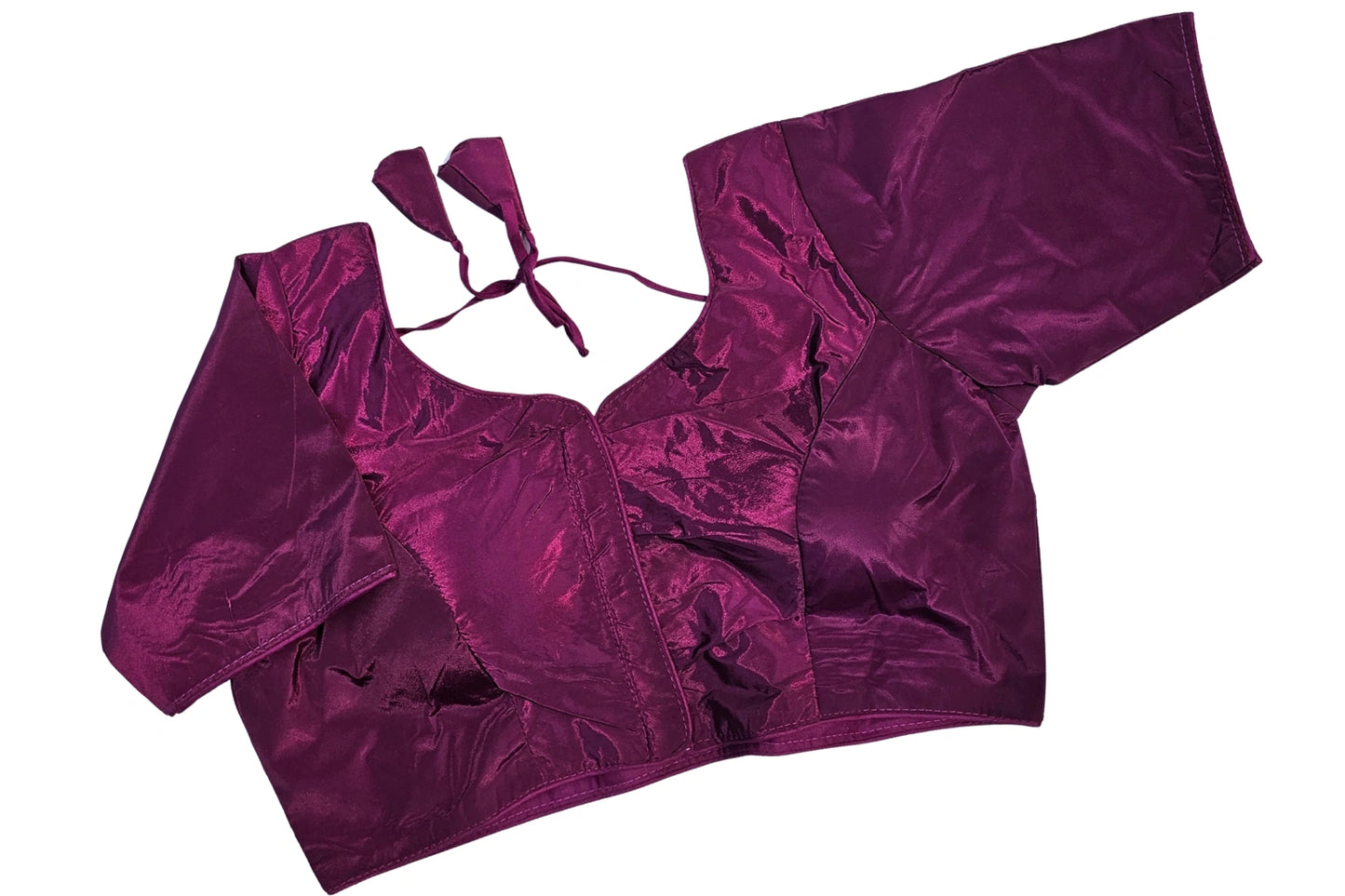 Plain Naajni Silk Readymade Blouse with Sleeves