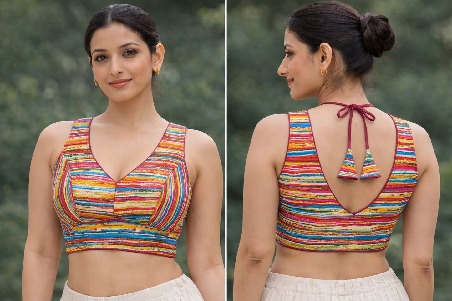 Printed Pure cotton Readymade Blouse