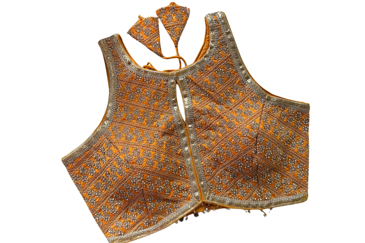 Premium Halter Neck Partywear Embroidered Designer Blouse