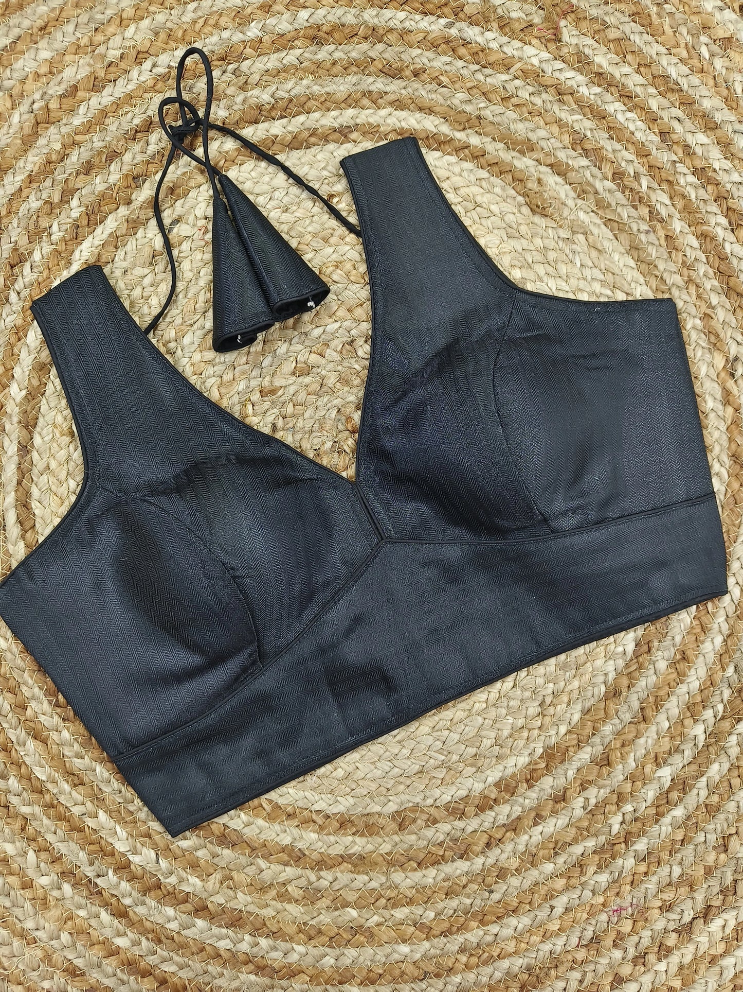 Plain Shimmer Banarasi Readymade Blouse