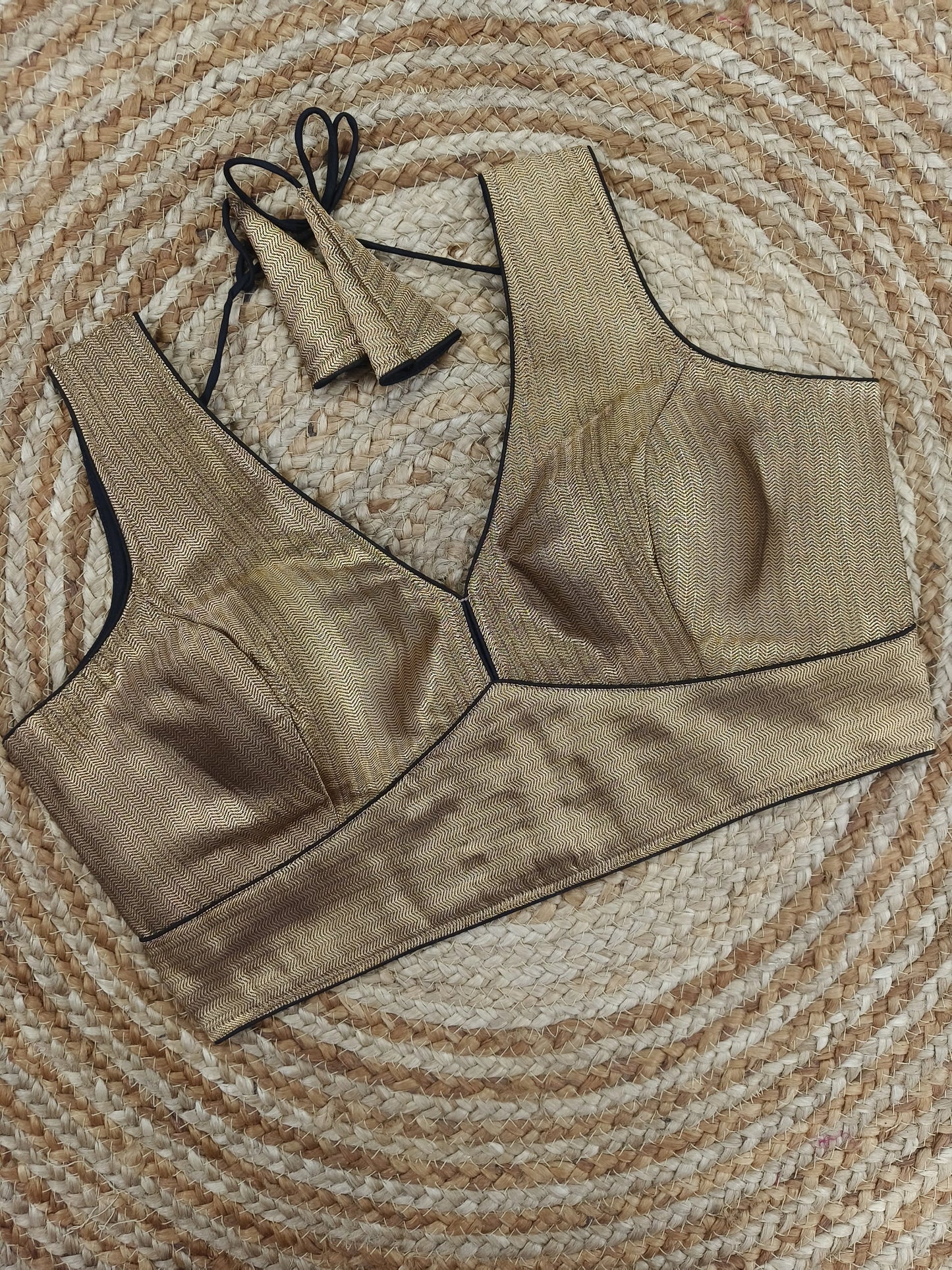 Plain Shimmer Banarasi Readymade Blouse