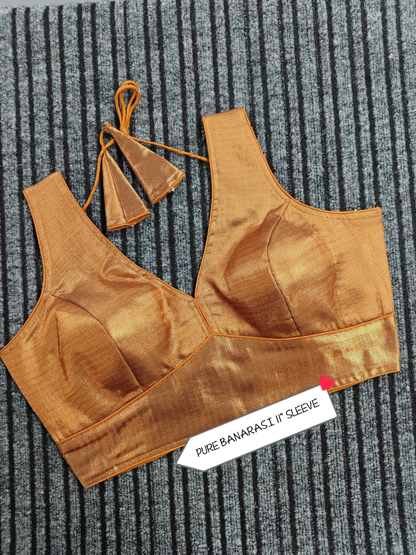 Plain Shimmer Banarasi Readymade Blouse