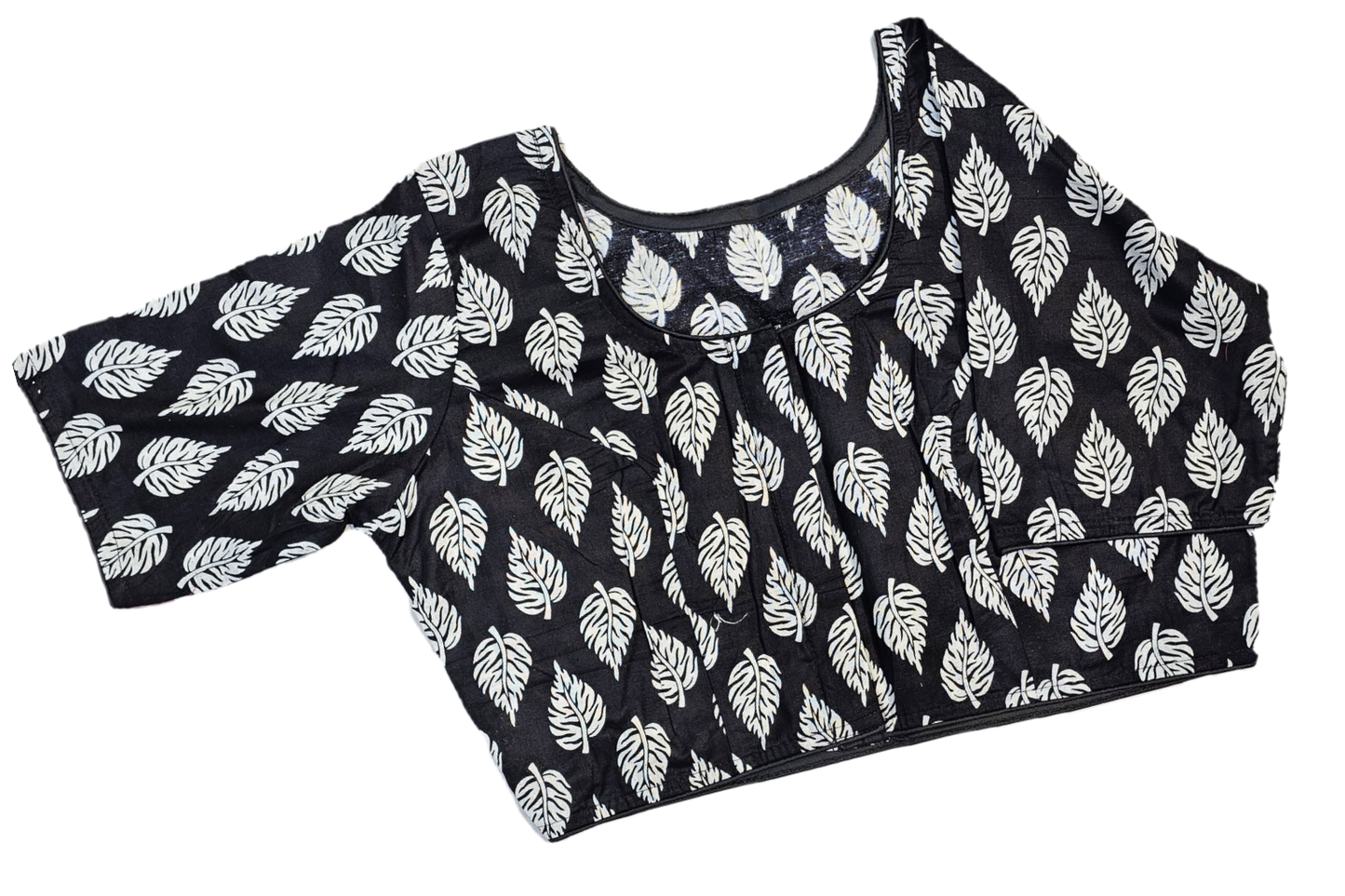 Pure Cotton Readymade Blouse with Ajrakh prints-Non Padded
