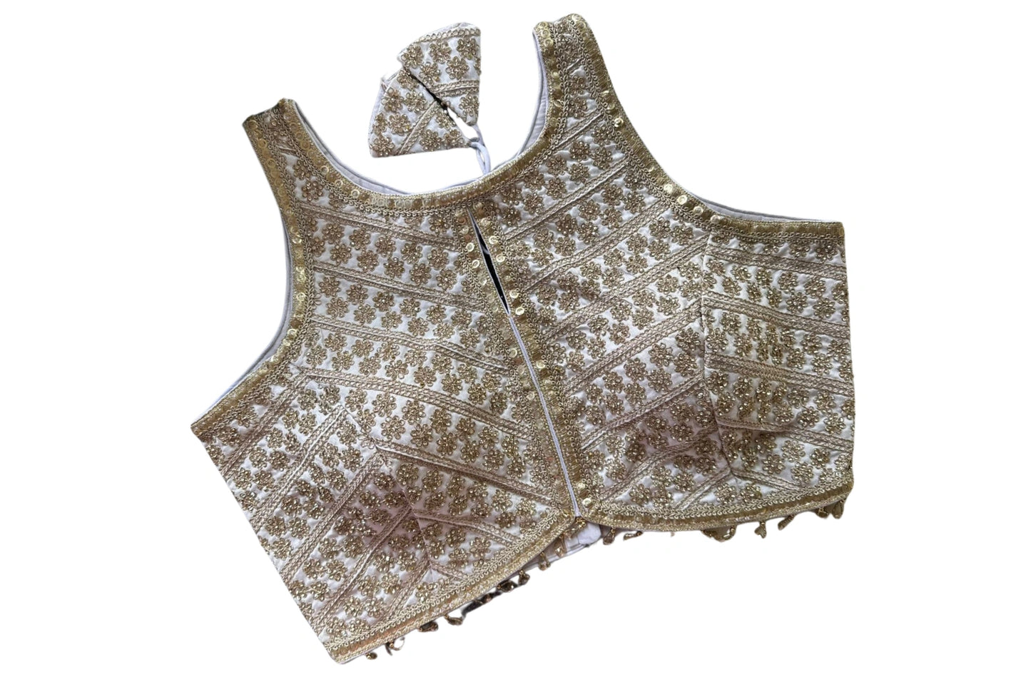 Premium Halter Neck Partywear Embroidered Designer Blouse