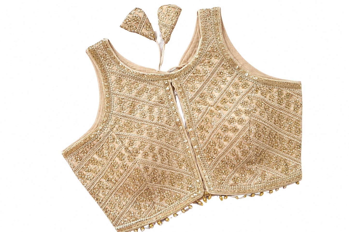 Premium Halter Neck Partywear Embroidered Designer Blouse