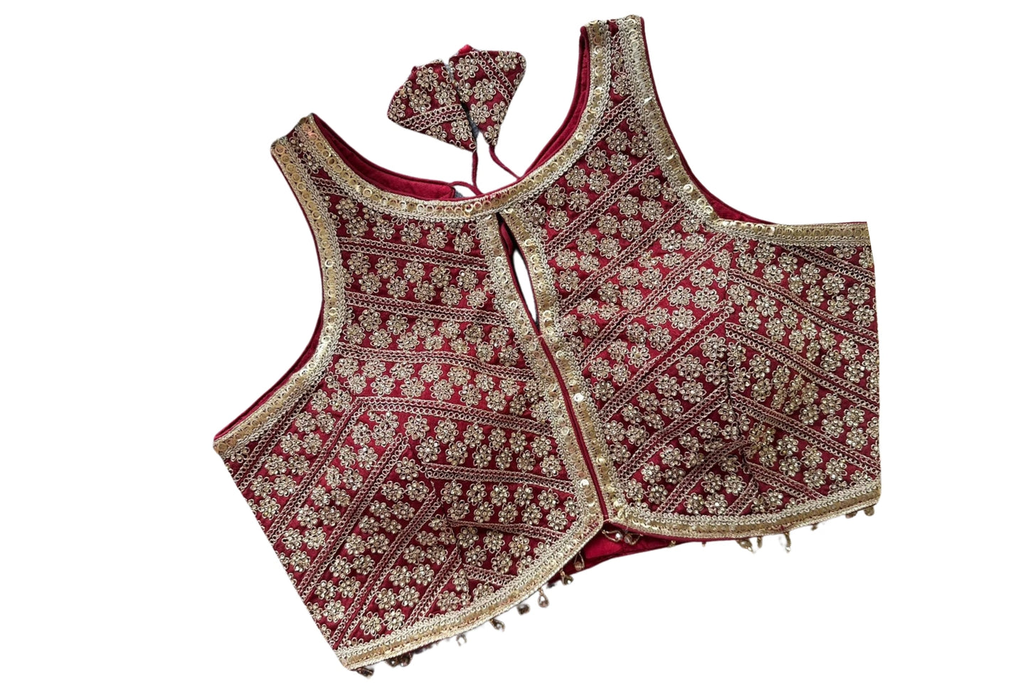 Premium Halter Neck Partywear Embroidered Designer Blouse