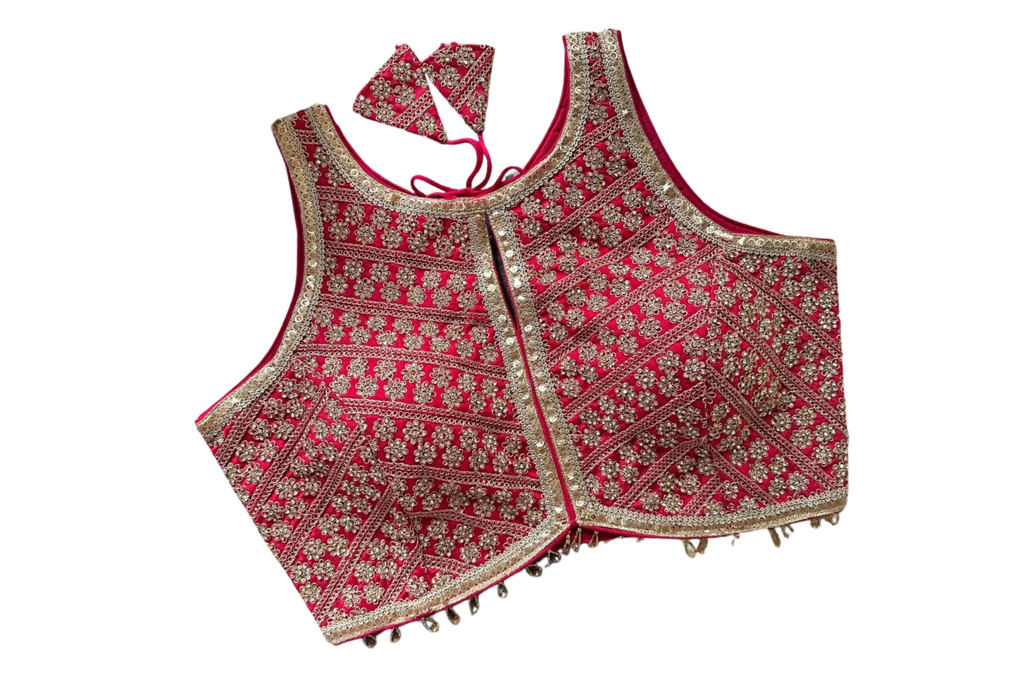 Premium Halter Neck Partywear Embroidered Designer Blouse