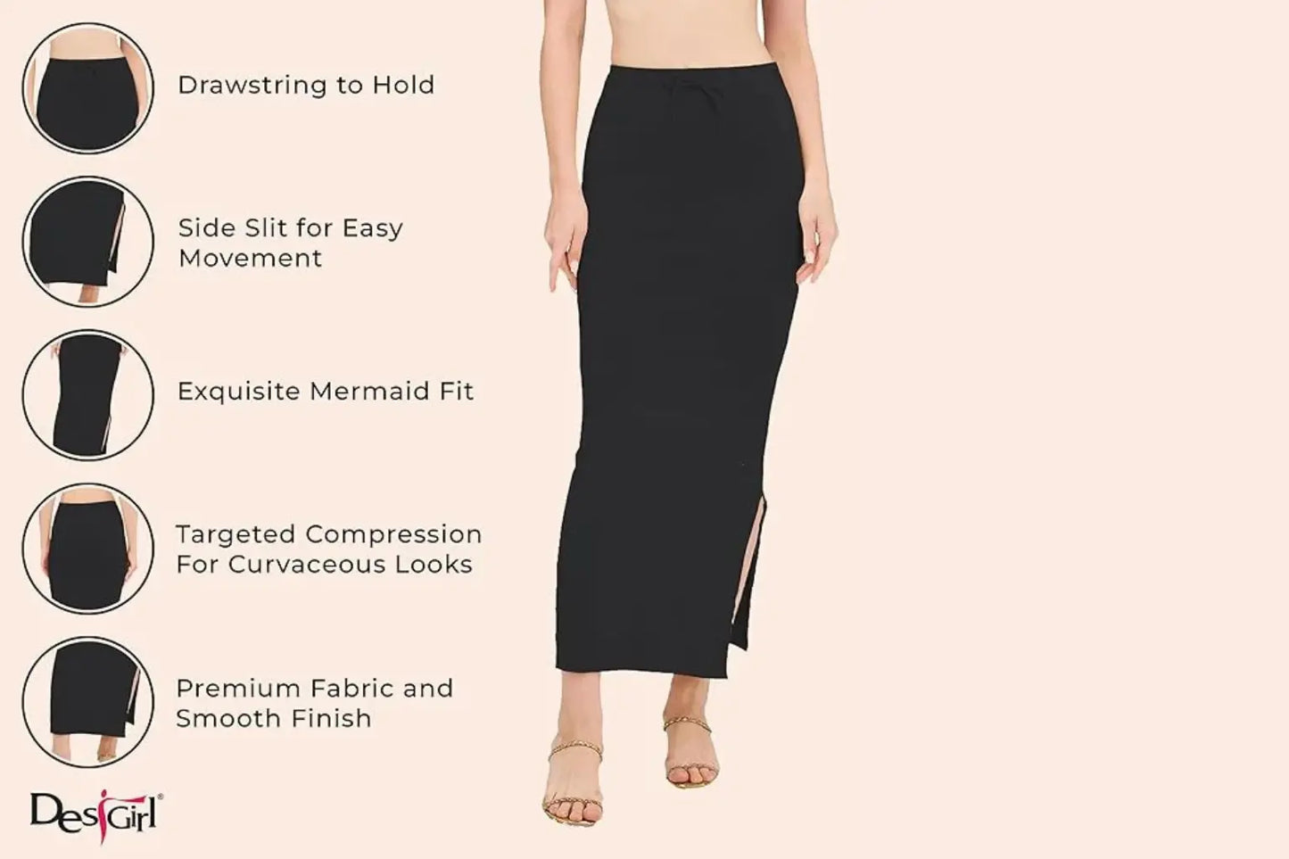 Satin Saree Shapewear