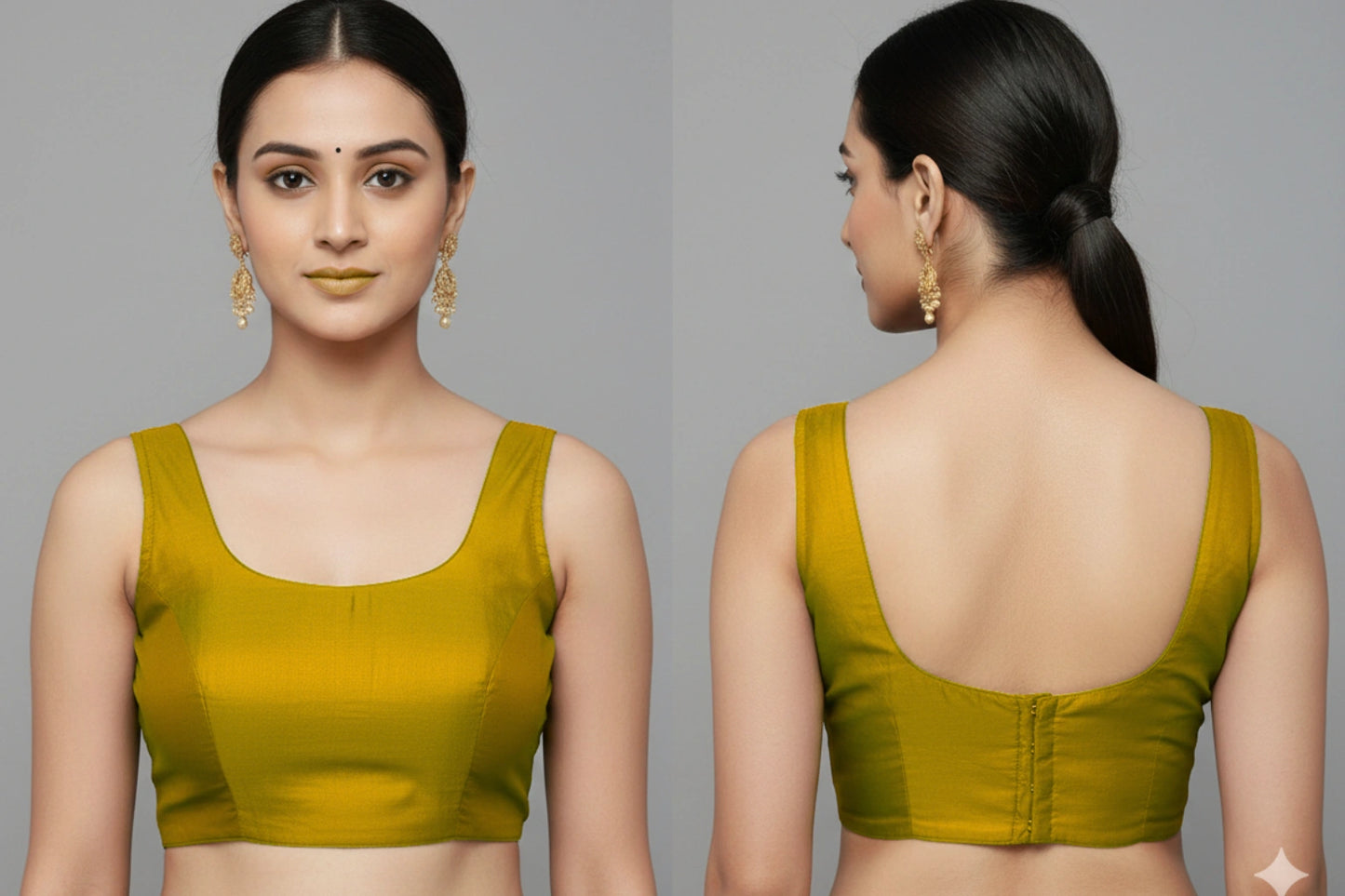 Plain Sleeveless Readymade Blouse