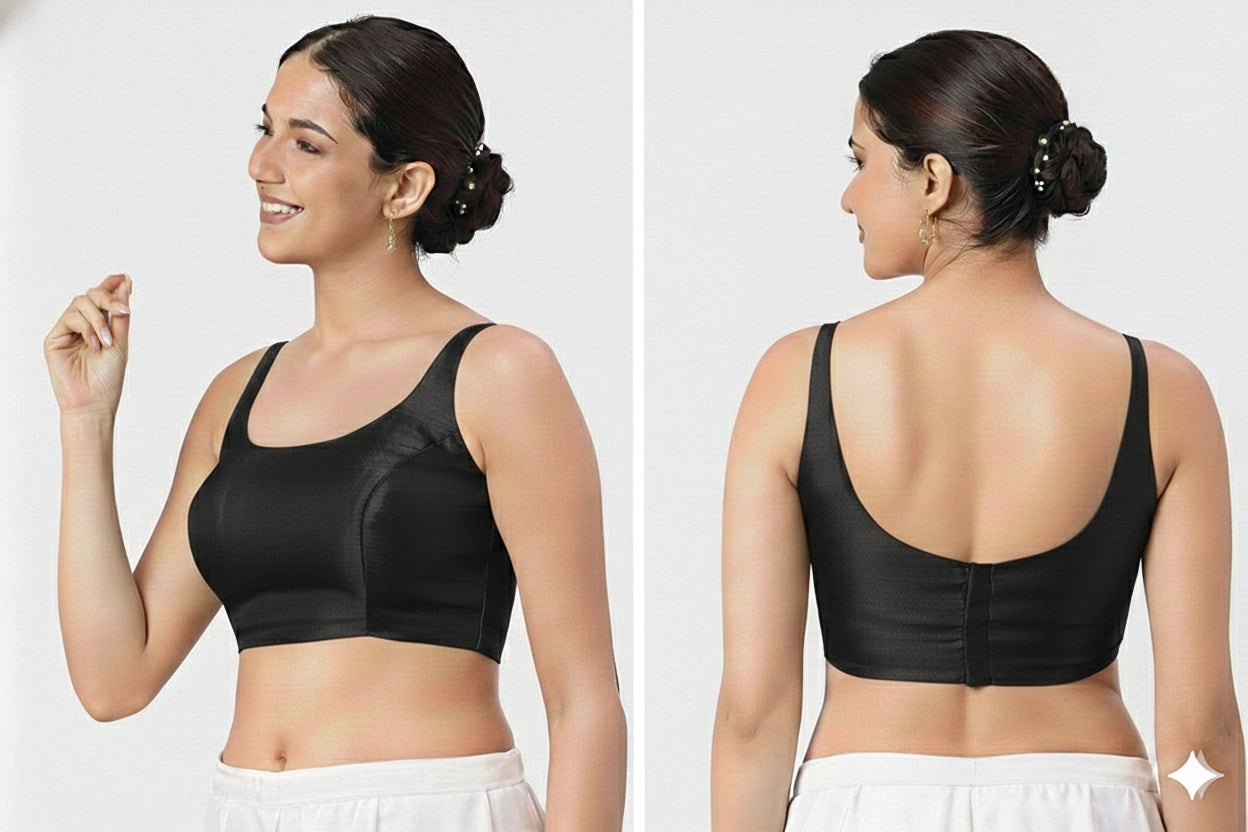 Bollywood Style Plain Sleeveless Readymade Blouse