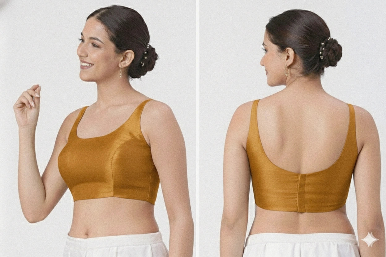 Bollywood Style Plain Sleeveless Readymade Blouse