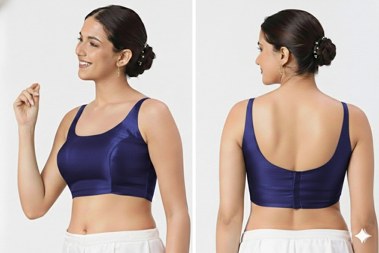 Bollywood Style Plain Sleeveless Readymade Blouse
