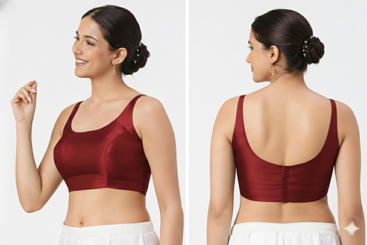 Bollywood Style Plain Sleeveless Readymade Blouse
