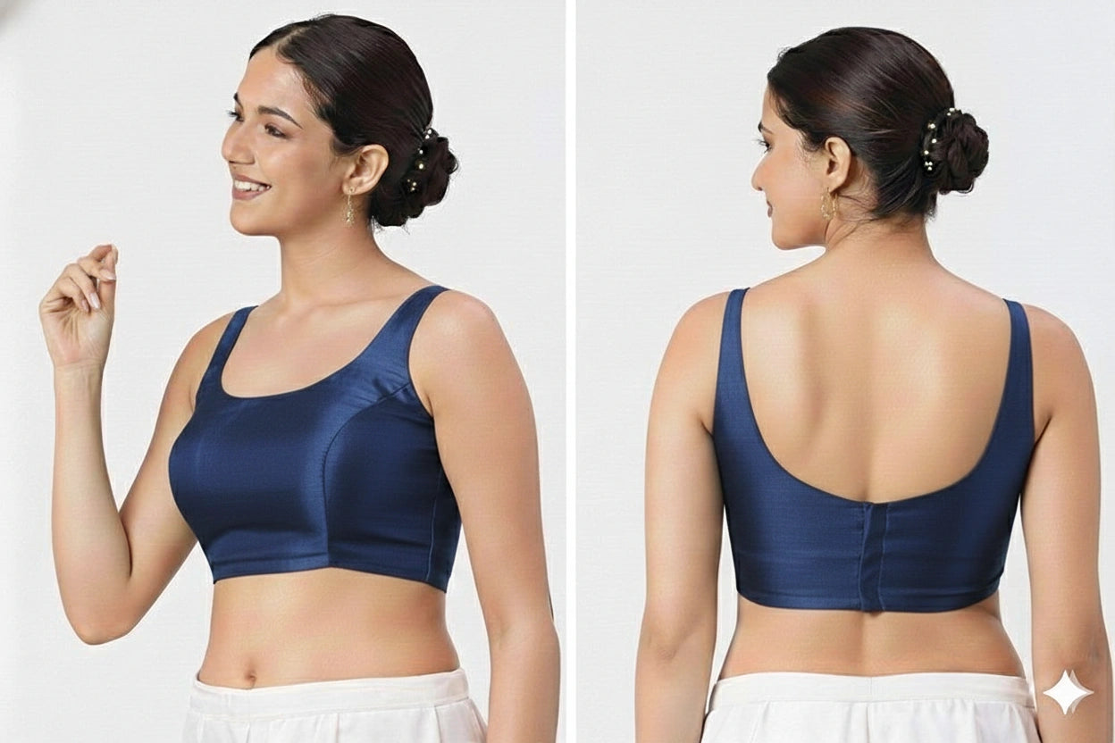 Bollywood Style Plain Sleeveless Readymade Blouse