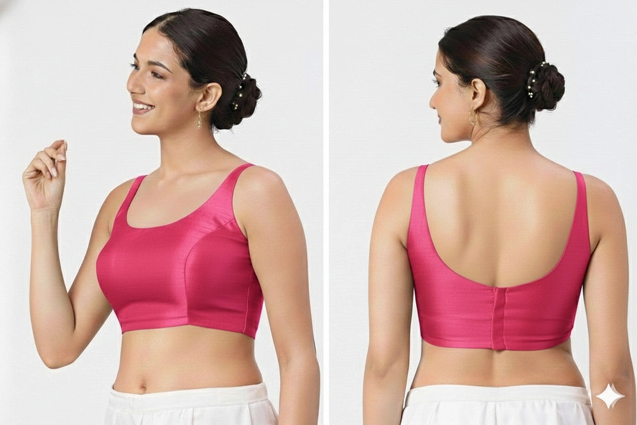 Bollywood Style Plain Sleeveless Readymade Blouse