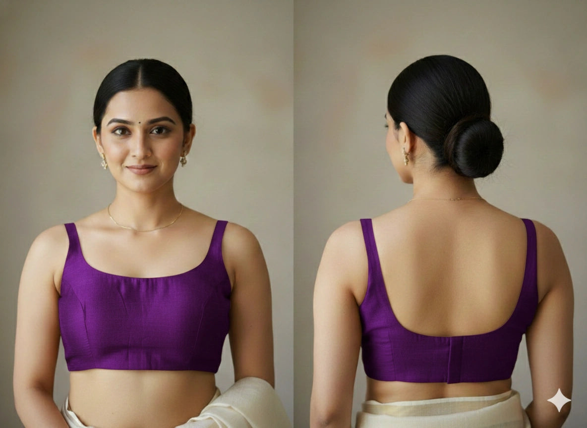 Bollywood Style Plain Sleeveless Readymade Blouse